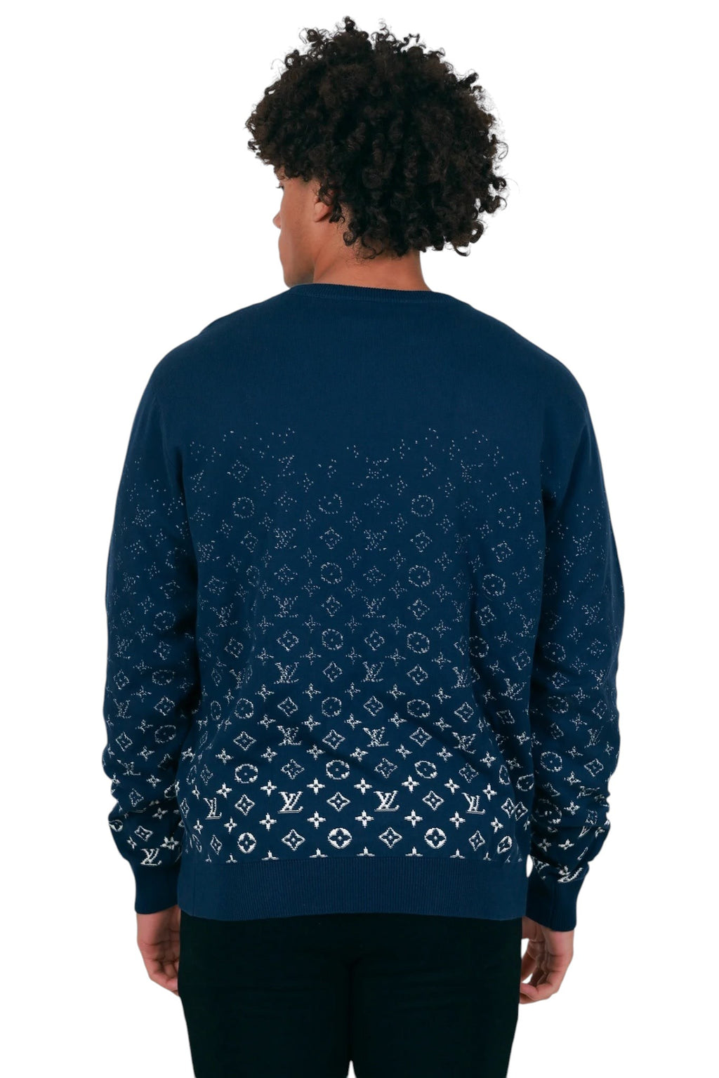 LOUIS VUITTON LVSE MONOGRAM DEGRADE CREWNECK DARK OCEAN
