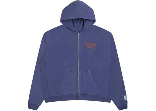 GALLERY DEPT. 90”S FULL ZIP HOODIE WASHED VIOLET