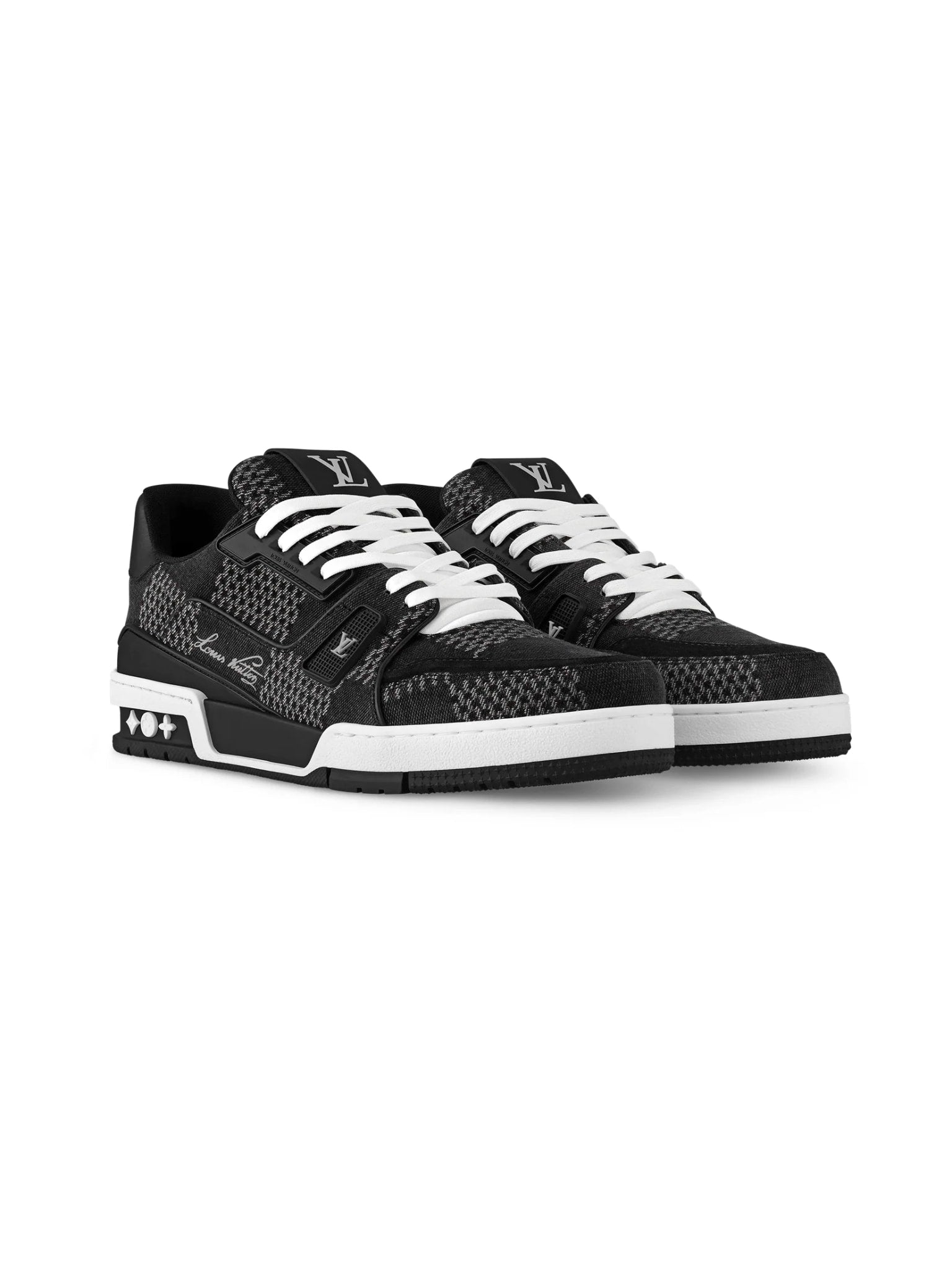 LOUIS VUITTON TRAINER DAMIER DENIM BLACK SNEAKERS