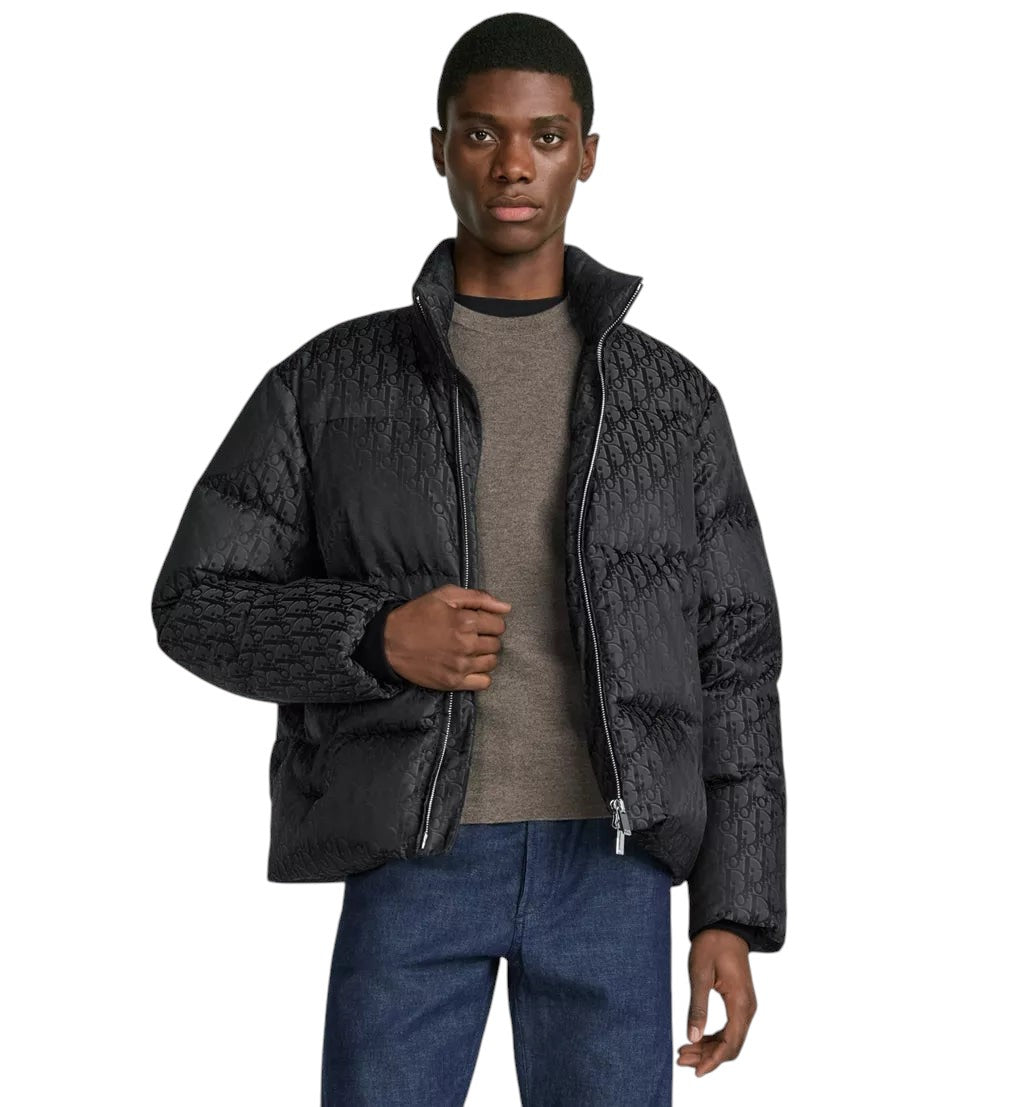 DIOR OBLIQUE DOWN PUFFER JACKET BLACK