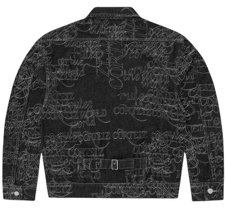 CORTEIZ HANDWRITTEN DENIM JACKET BLACK