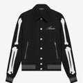 AMIRI BONES VARSITY BLACK JACKET