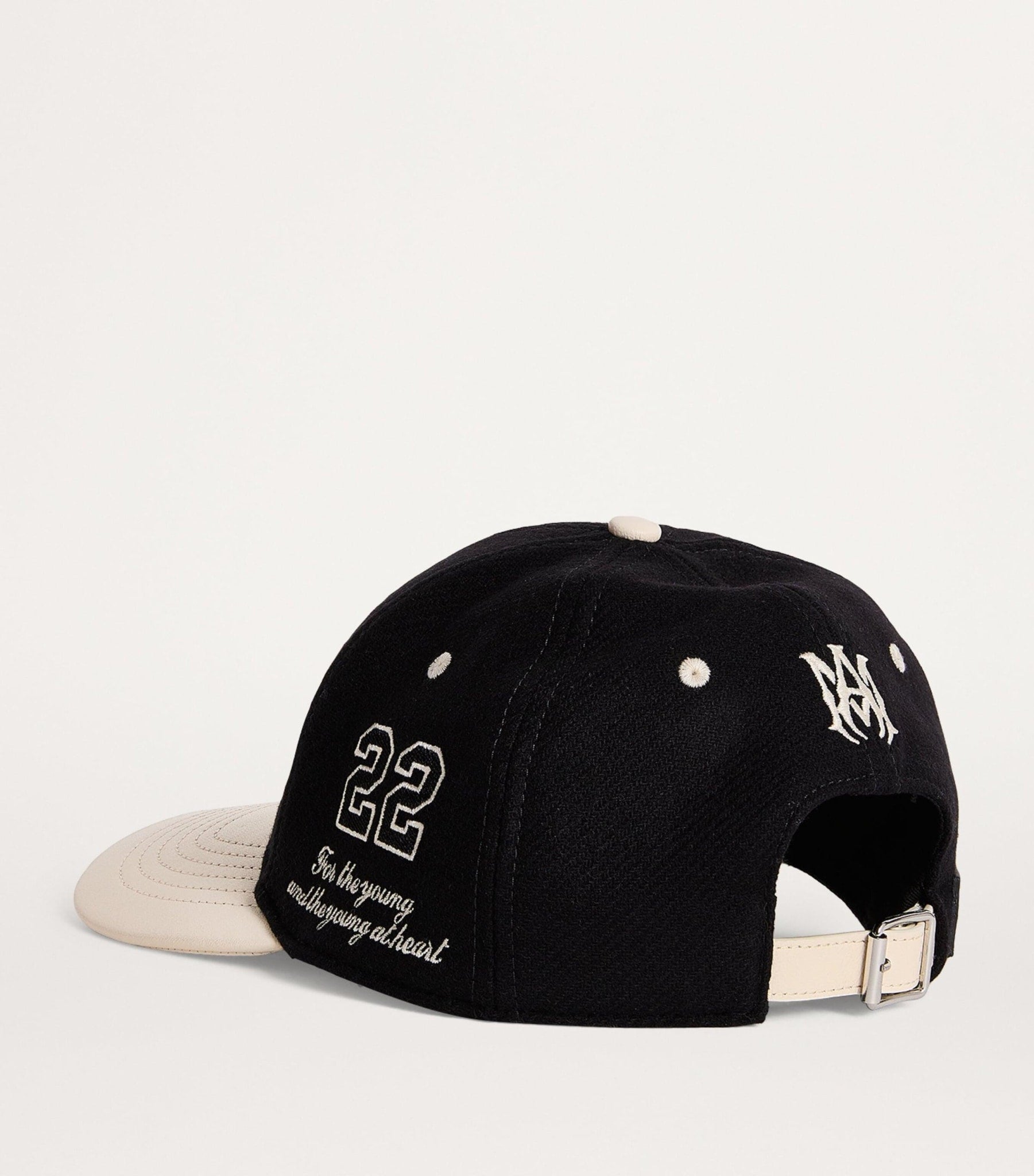 AMIRI MA SPIRIT LOGO HAT BLACK CREAM