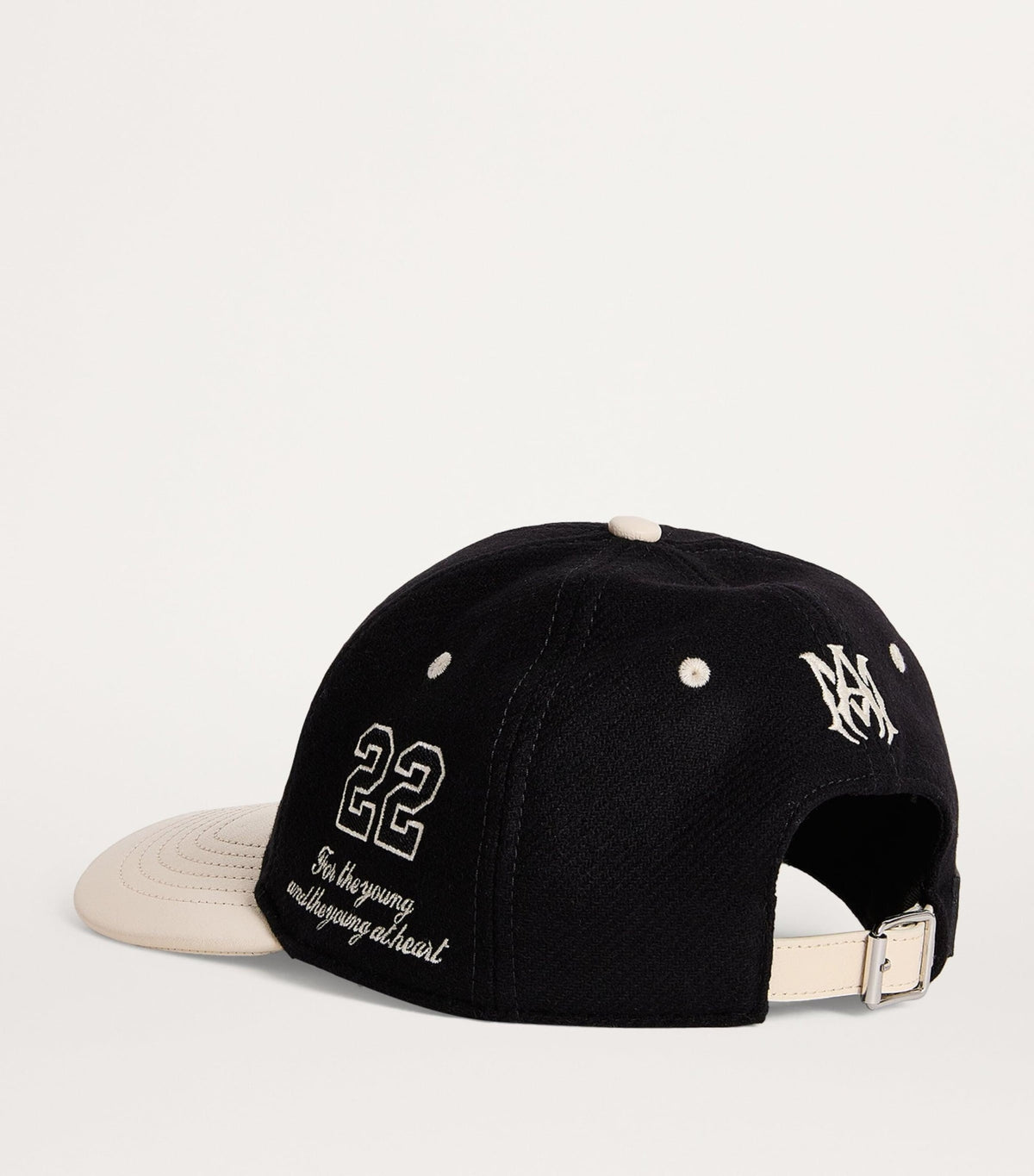 AMIRI MA SPIRIT LOGO HAT BLACK CREAM