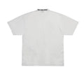 BALENCIAGA NECK EMBROIDERED LOGO WHITE T-SHIRT