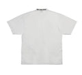 BALENCIAGA NECK EMBROIDERED LOGO WHITE T-SHIRT