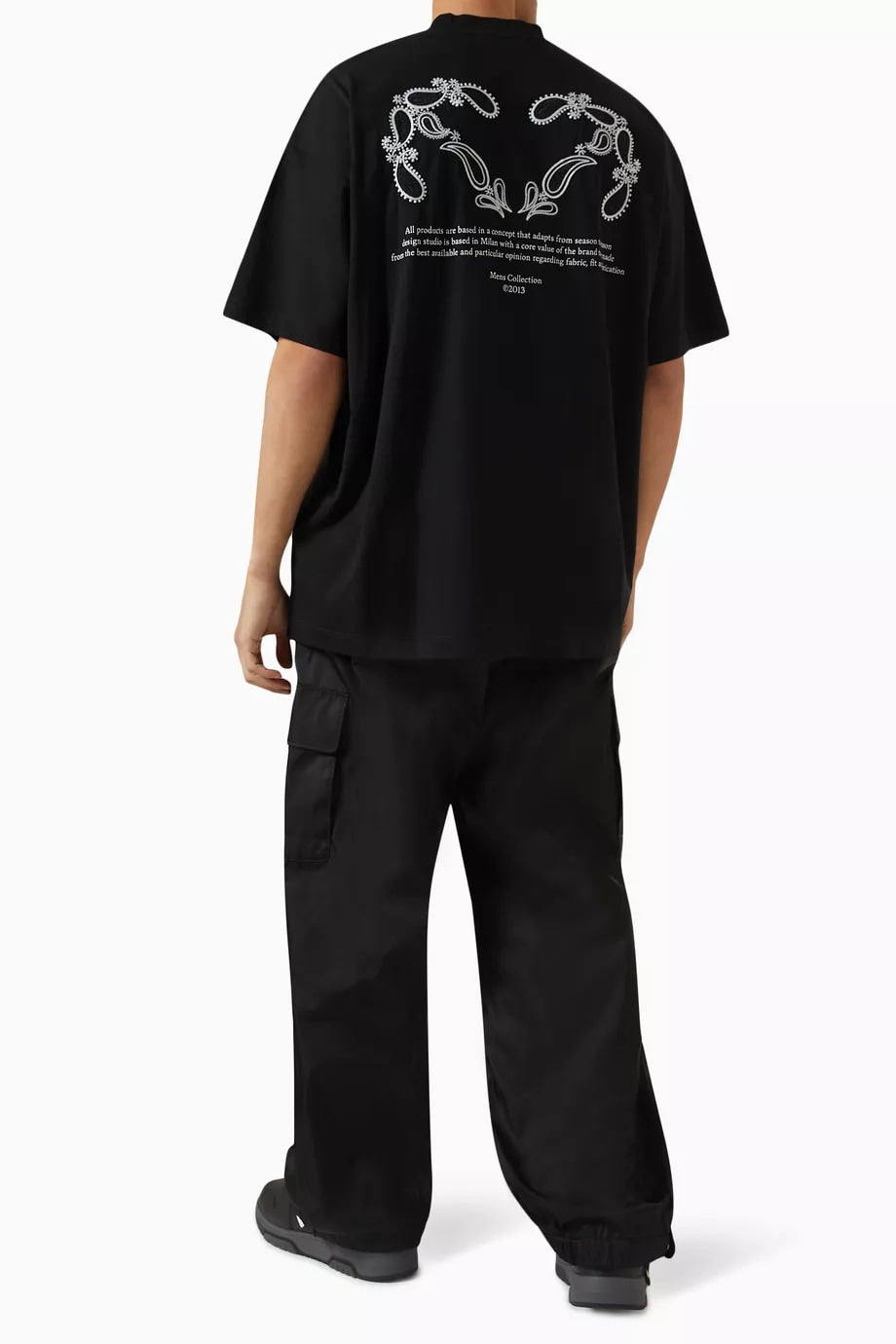 OFF WHITE BANDANA HALF ARROW T-SHIRT BLACK