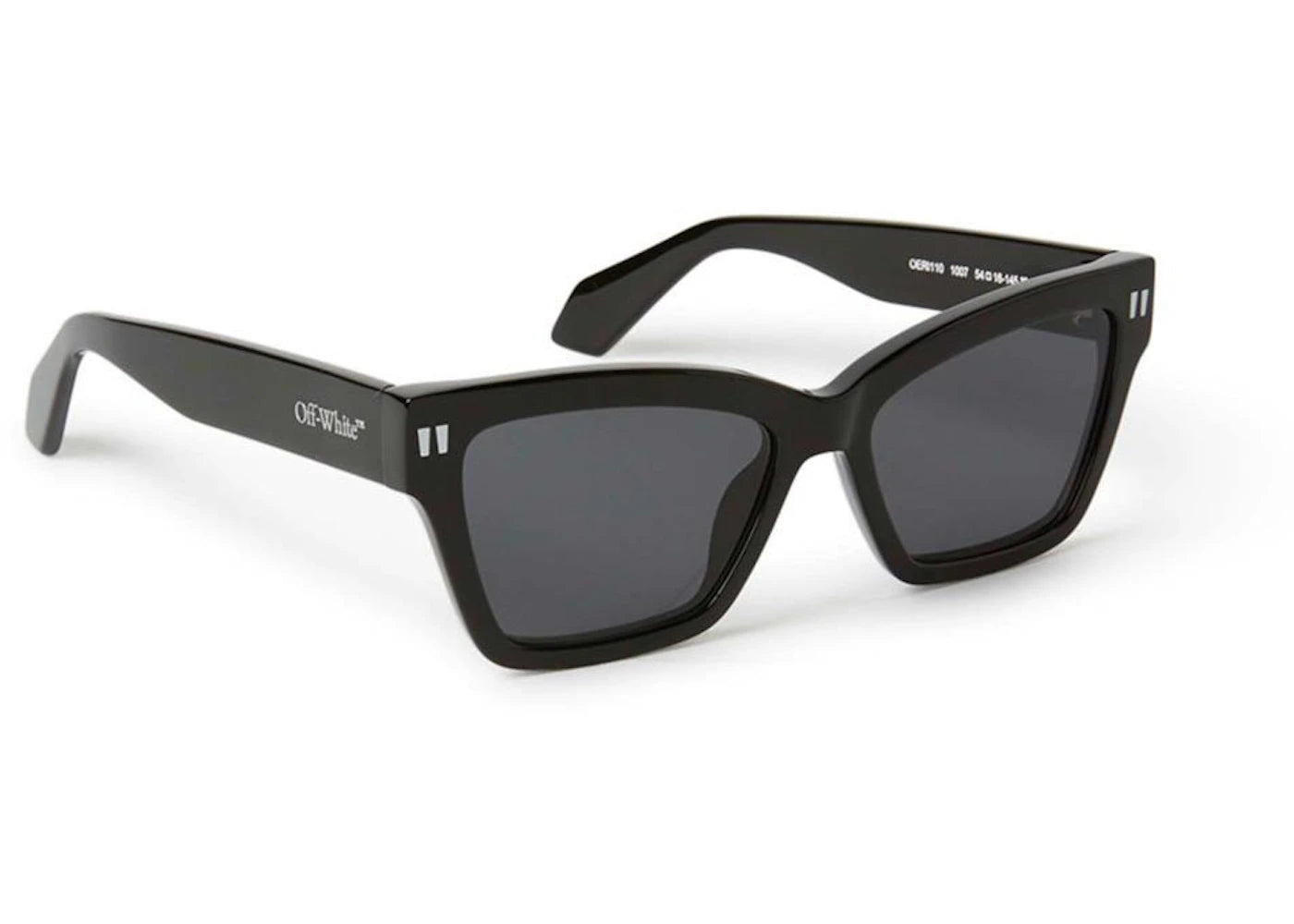 OFF-WHITE CINCINNATI SQUARE SUNGLASSES BLACK/DARK GREY