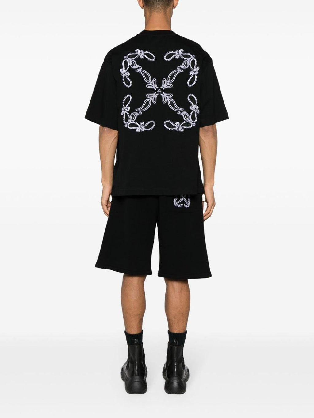 OFF-WHITE BANDANA PRINTED T-SHIRT BLACK