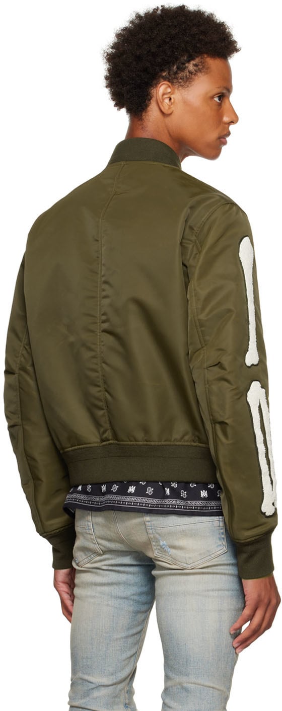 AMIRI BOMBER BONES JACKET OLIVE