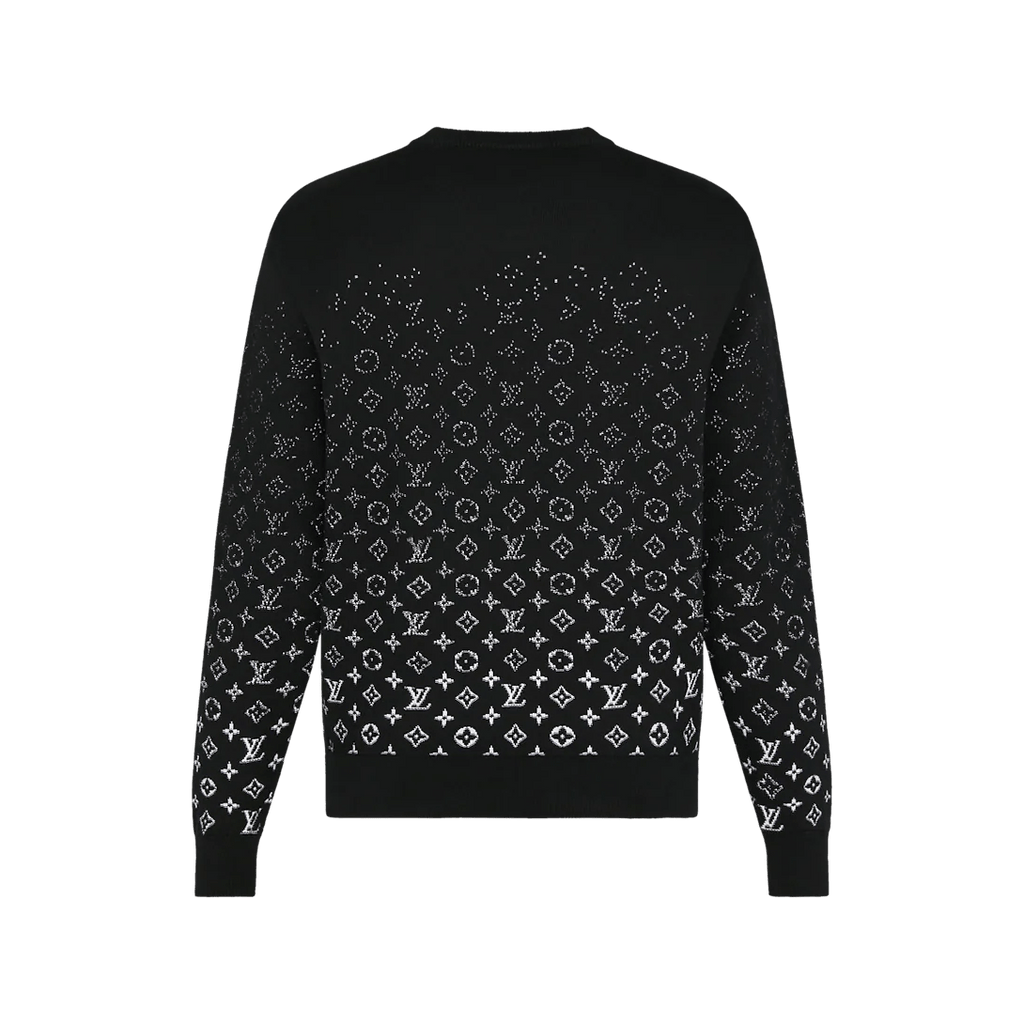 LOUIS VUITTON LVSE MONOGRAM DEGRADE SWEATER BLACK