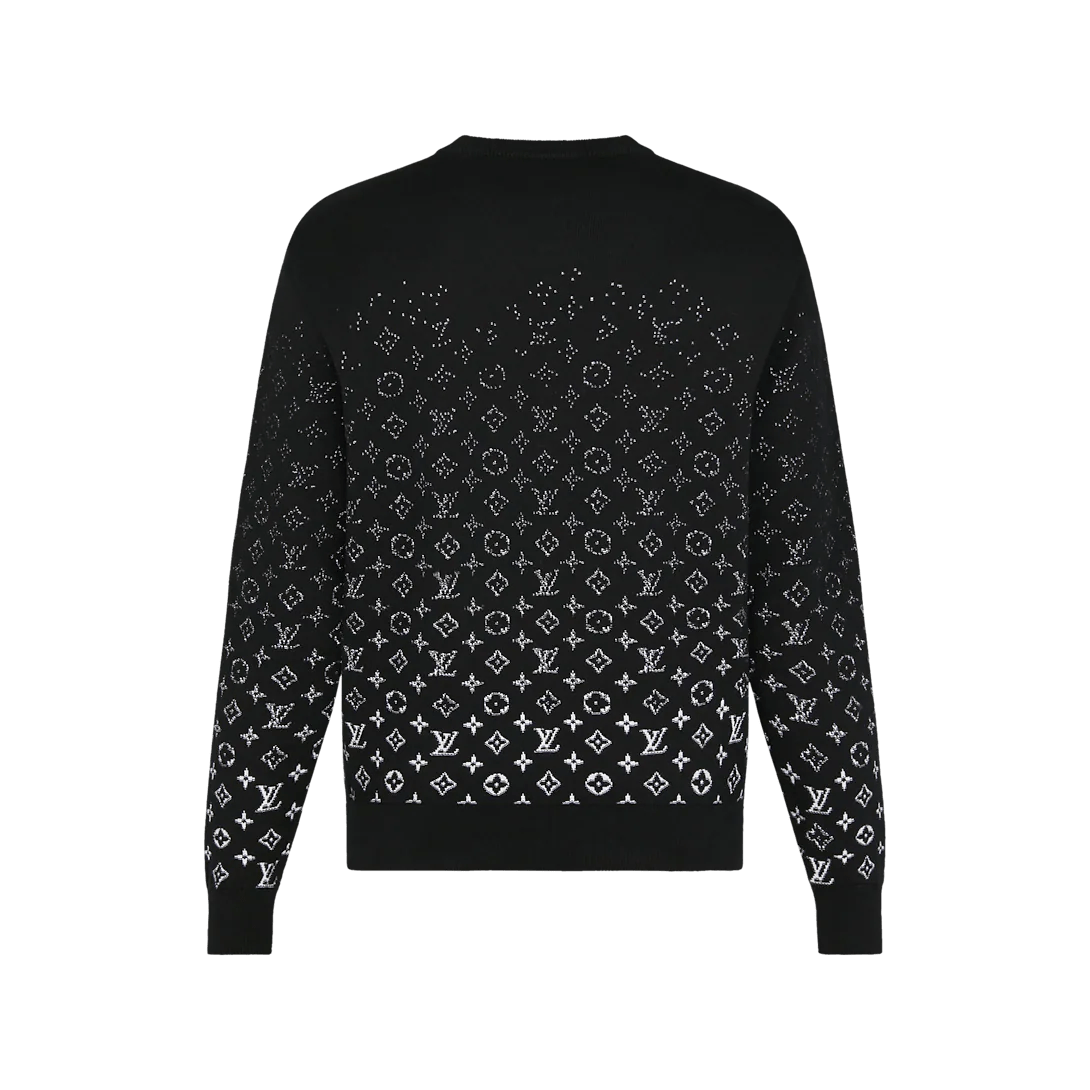 LOUIS VUITTON LVSE MONOGRAM DEGRADE SWEATER BLACK