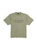 BALENCIAGA INSIDE OUT MILITARY GREEN T-SHIRT