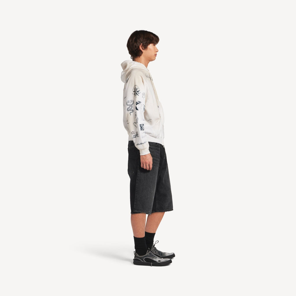 BALENCIAGA CLASSIC INK ZIP UP DUSTY WHITE