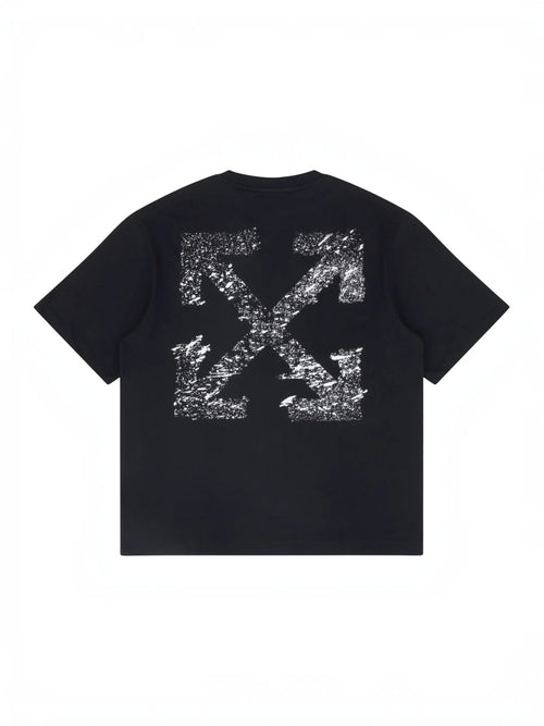 OFF WHITE PAINT SPLATTER ARROW DIAG T-SHIRT BLACK