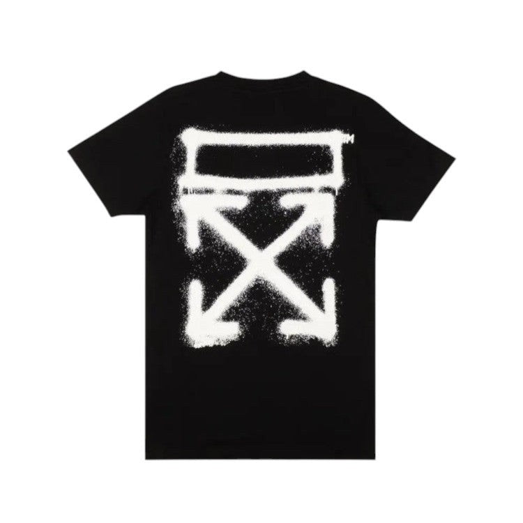 OFF WHITE SLIM FIT GRAPHIC T-SHIRT BLACK