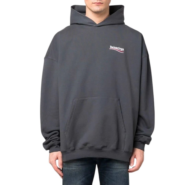 BALENCIAGA WASHED BLACK CAMPAIGN HOODIE