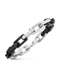 LOUIS VUITTON MONOGRAM CHAIN BRACELET SILVER BLACK