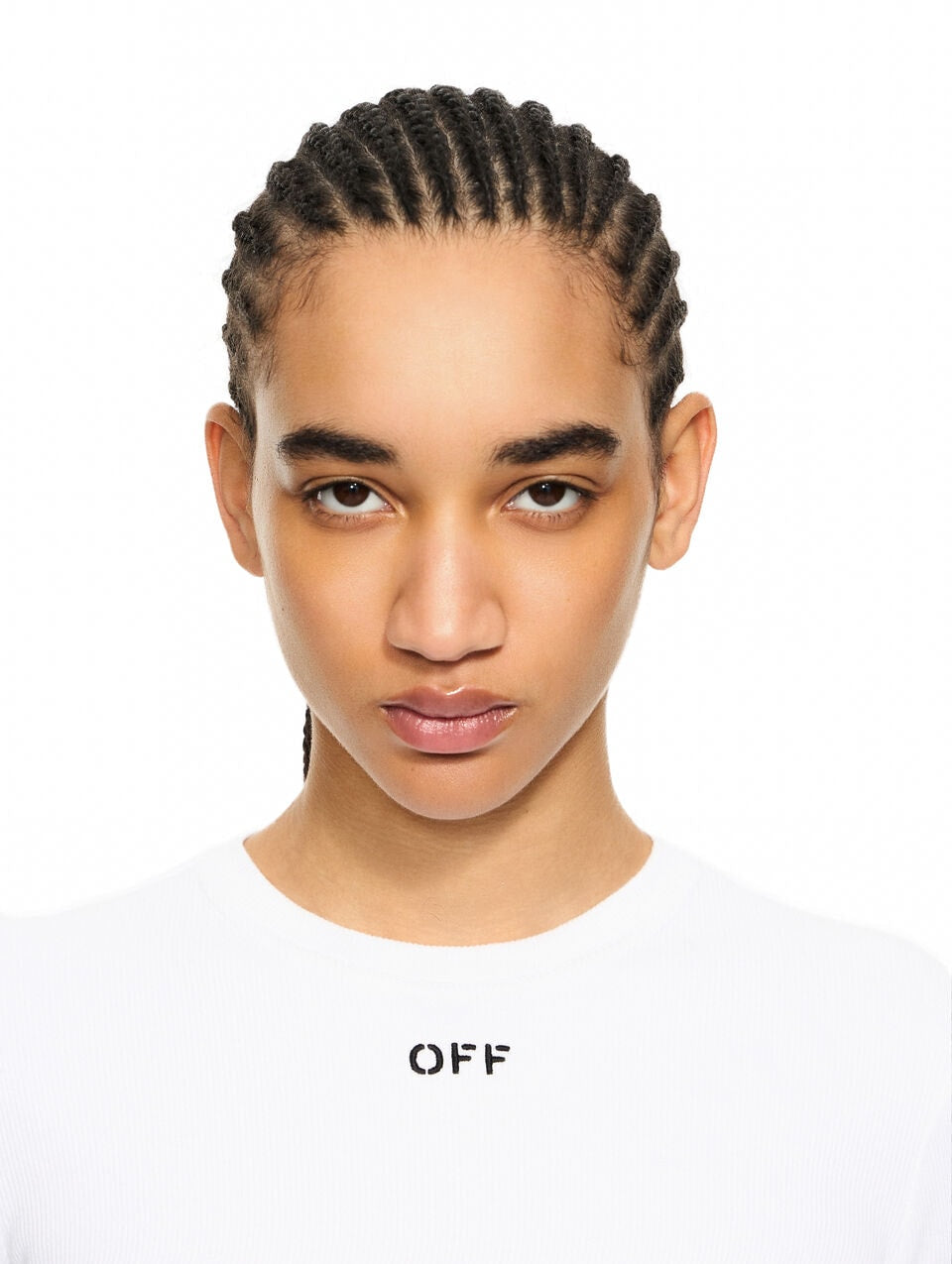 OFF-WHITE WHITE 'OFF' STAMP RIB LONG SLEEVE CREW T-SHIRT