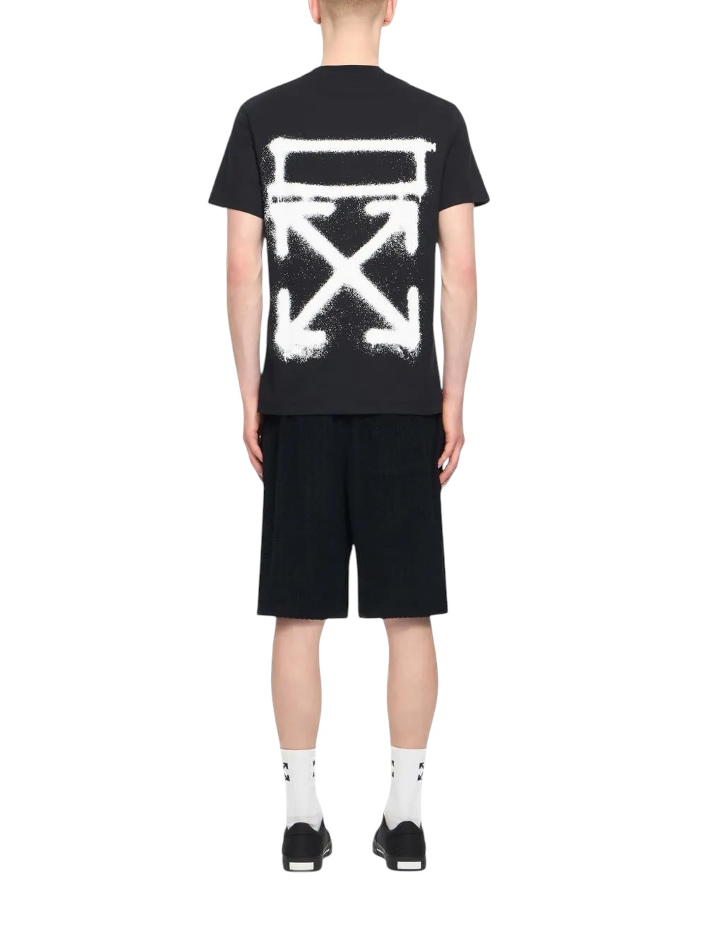 OFF WHITE SLIM FIT GRAPHIC T-SHIRT BLACK