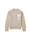 AMI PARIS WOMEN'S BIG ADC SWEATER LIGHT BEIGE