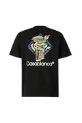 CASABLANCA DIAMOND COLUMN PRINTED T-SHIRT BLACK