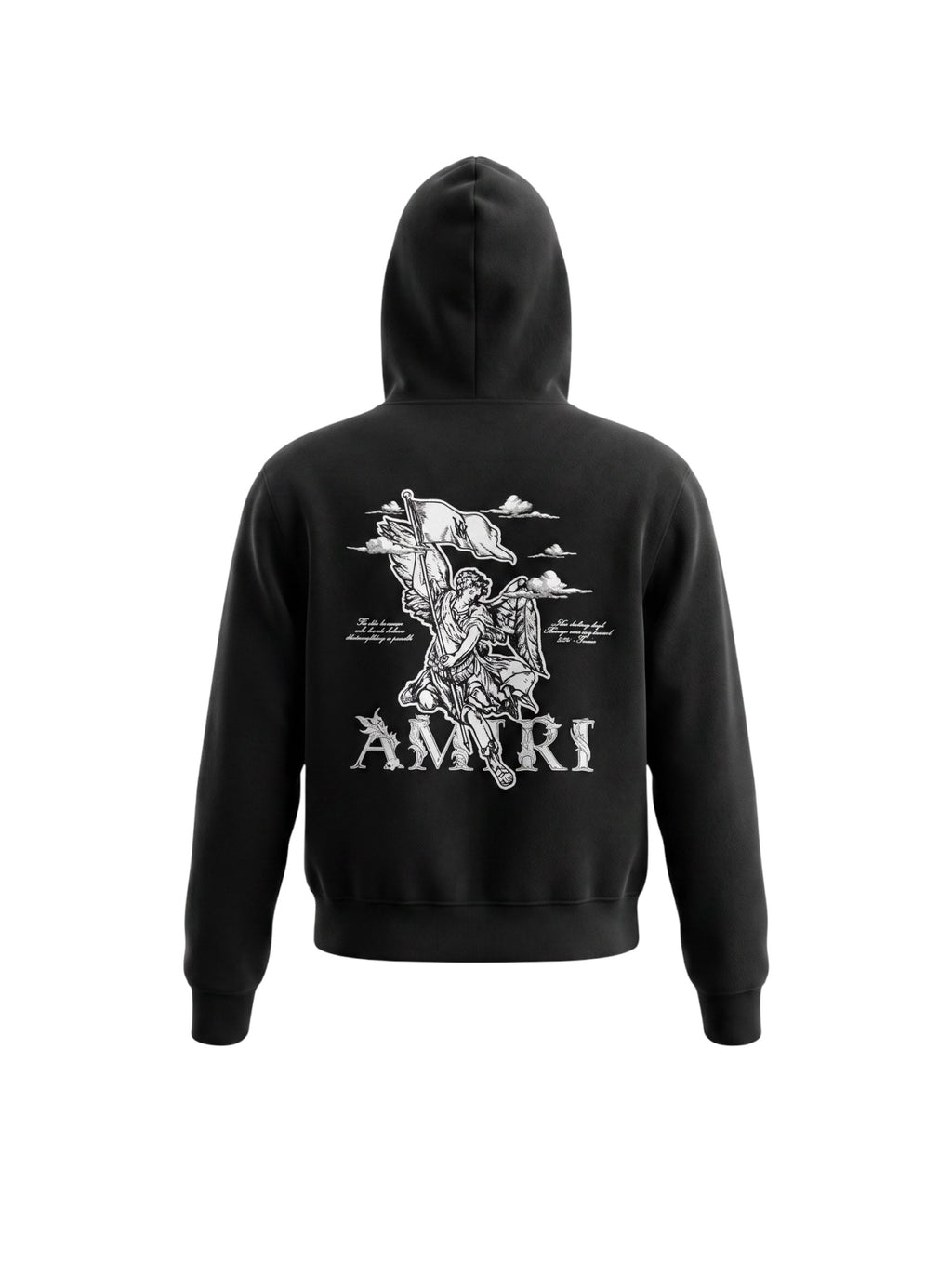 AMIRI BLACK MA ANGEL LOGO HOODIE