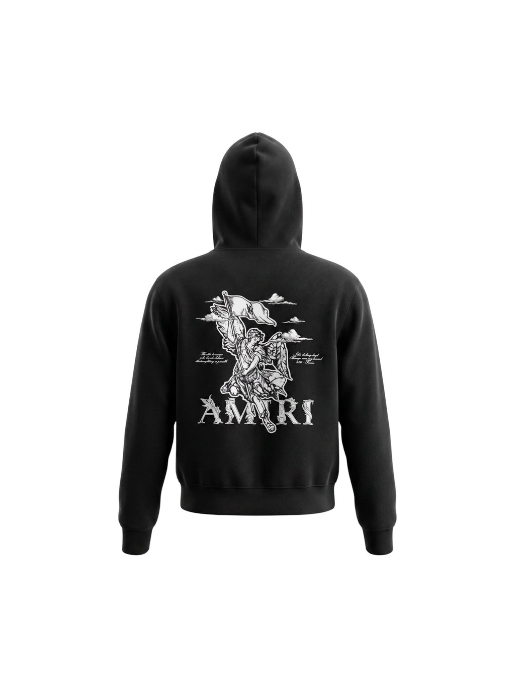 AMIRI BLACK MA ANGEL LOGO HOODIE