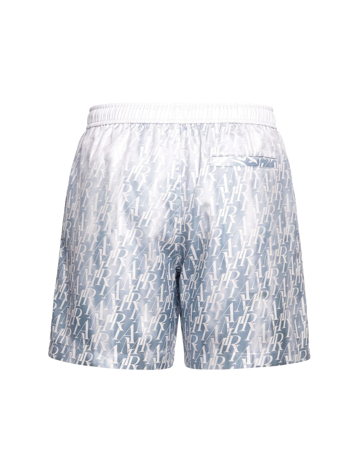 AMIRI GRADIENT LIGHT BLUE SILK SHORTS