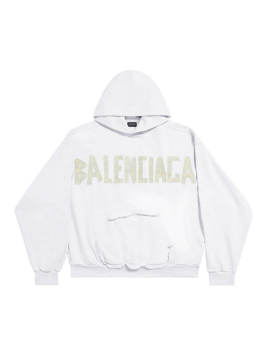 BALENCIAGA TAPE WHITE HOODIE