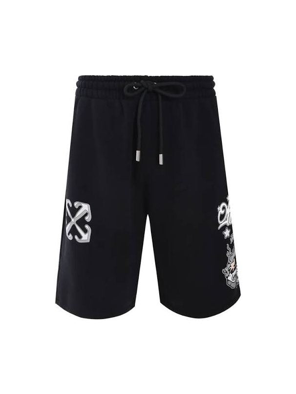 OFF WHITE DRAGON SHORTS BLACK GREY