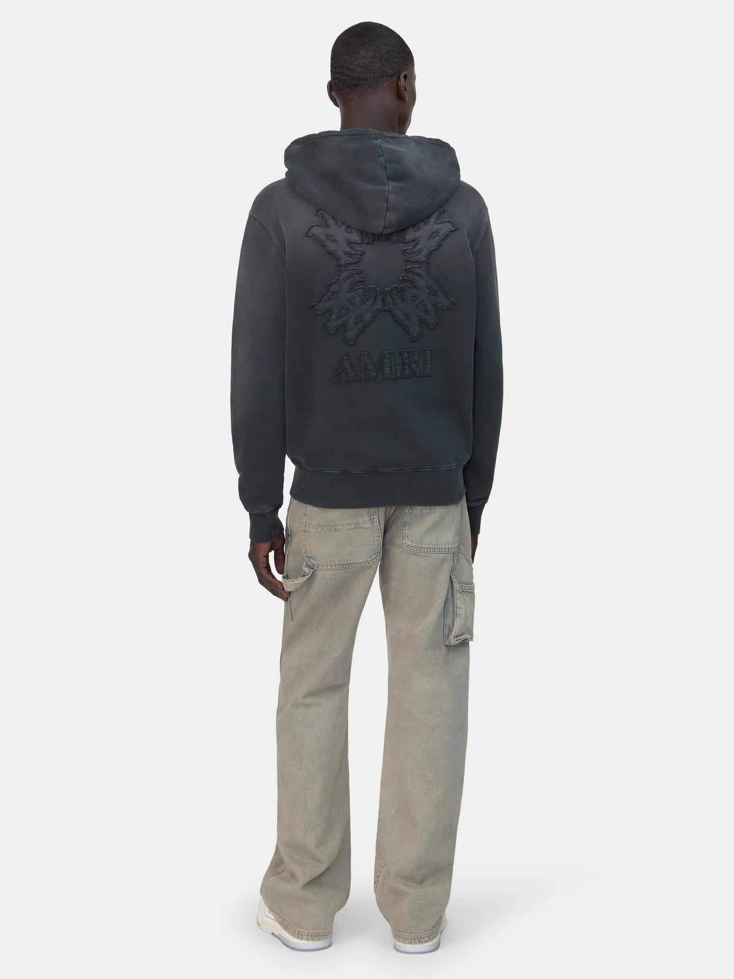 AMIRI QUAD BLACK ON BLACK ZIP UP