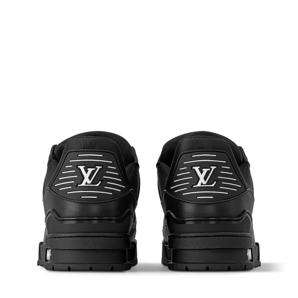 LOUIS VUITTON BLACK EMBOSSED MONOGRAM TRAINER