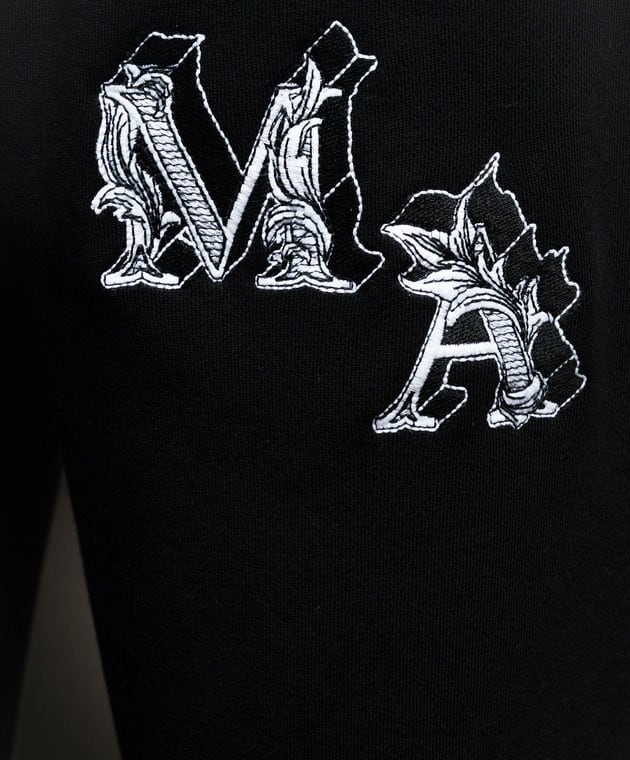 AMIRI BLACK & WHITE ANGEL LOGO SWEATPANTS