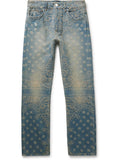 AMIRI BANDANA JACQUARD STRAIGHT LEG JEANS