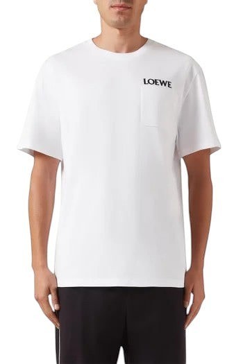 LOEWE RELAXED FIT POCKET T-SHIRT WHITE