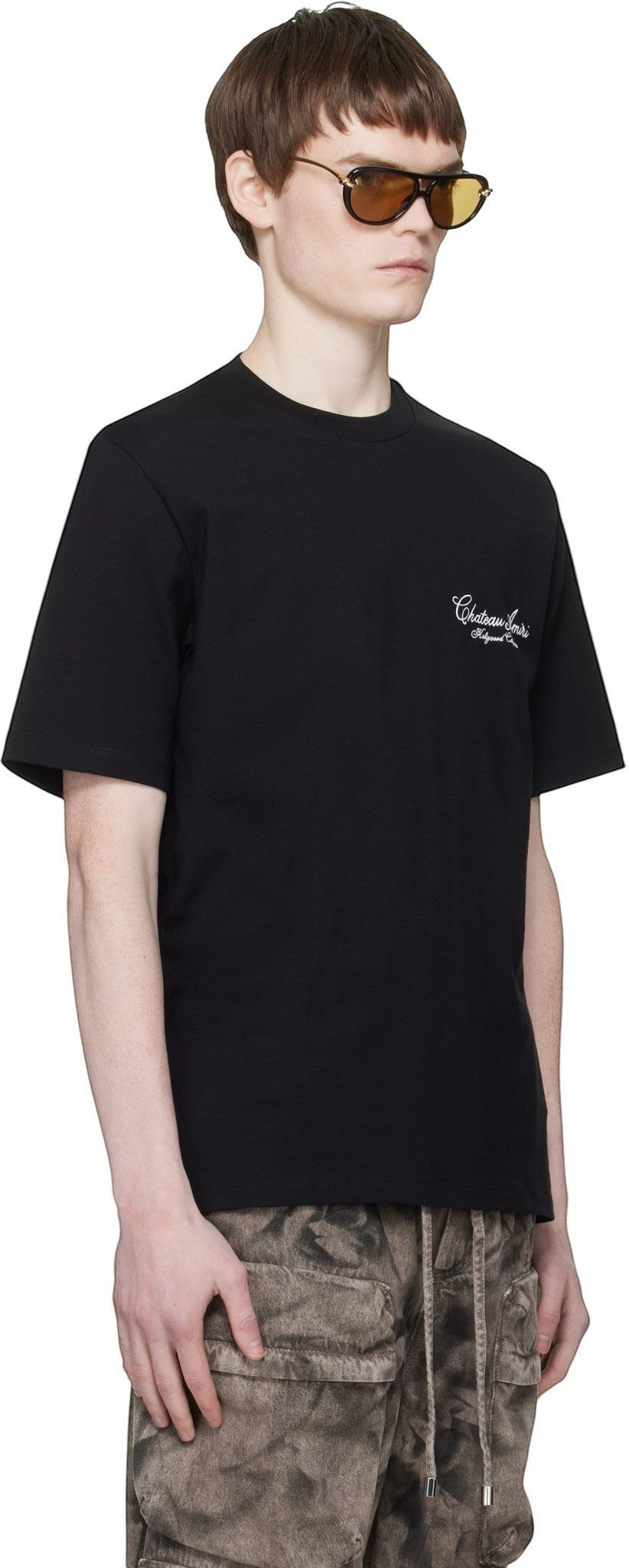 AMIRI CHATEAU SCRIPT BLACK T-SHIRT 