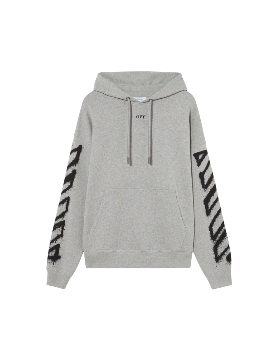 OFF WHITE SPRAY ARROW SLIM HOODIE GREY