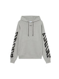 OFF WHITE SPRAY ARROW SLIM HOODIE GREY