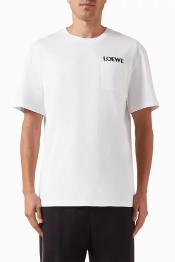 LOEWE RELAXED FIT POCKET T-SHIRT WHITE