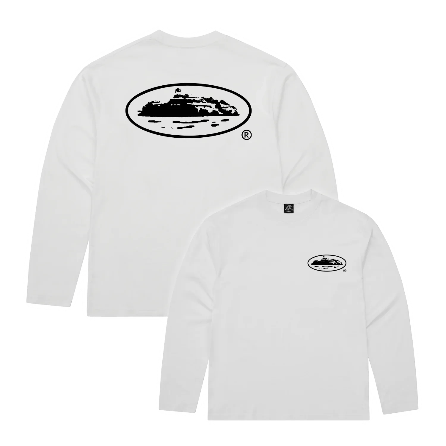 CORTEIZ OG ISLAND T SHIRT LONG SLEEVE WHITE