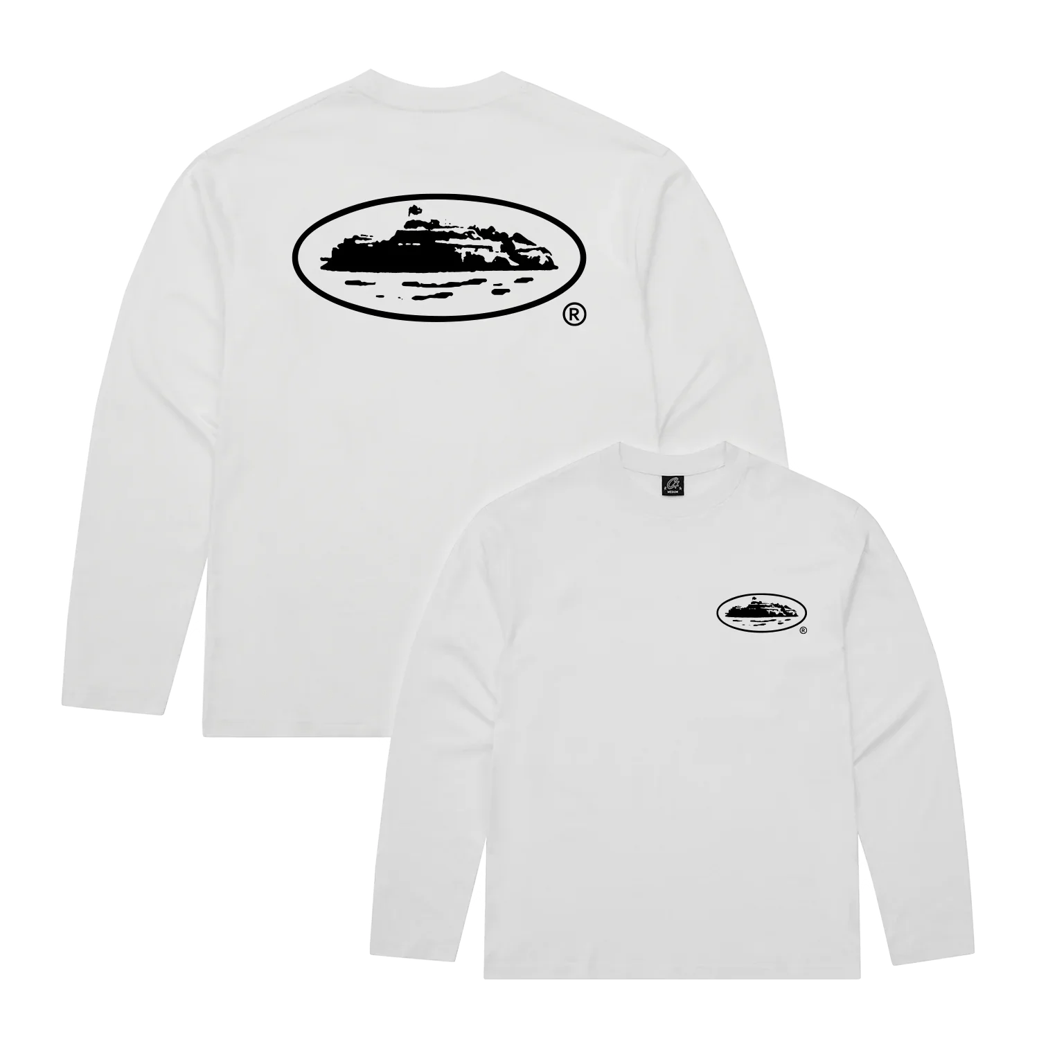 CORTEIZ OG ISLAND T SHIRT LONG SLEEVE WHITE