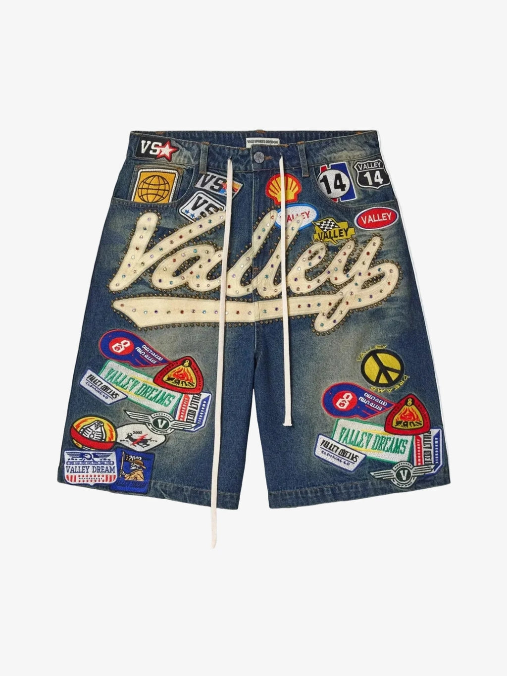 VALLEY 1980S JORTS MID WASH BLUE