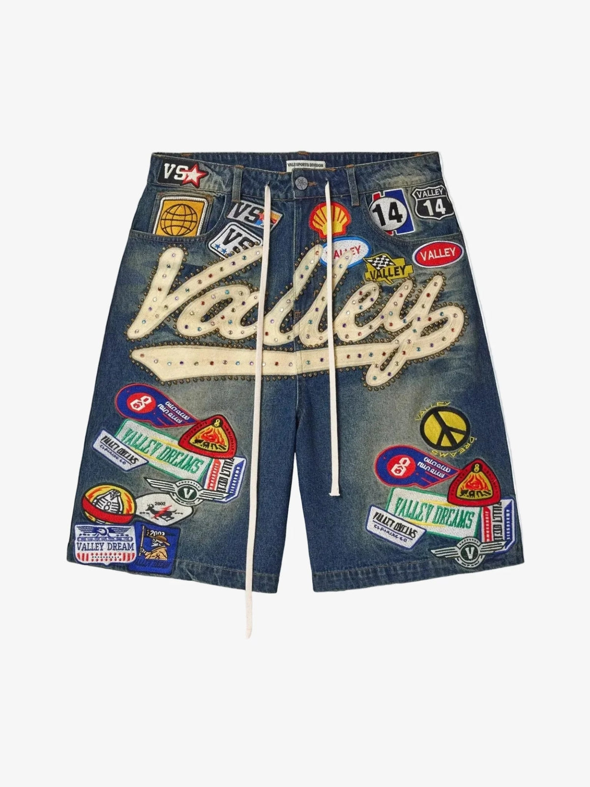 VALLEY 1980S JORTS MID WASH BLUE