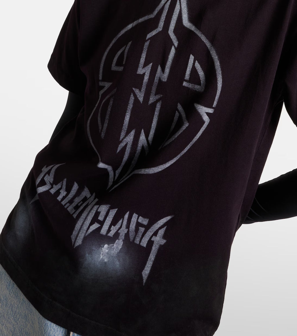 BALENCIAGA METAL BB T-SHIRT BLACK