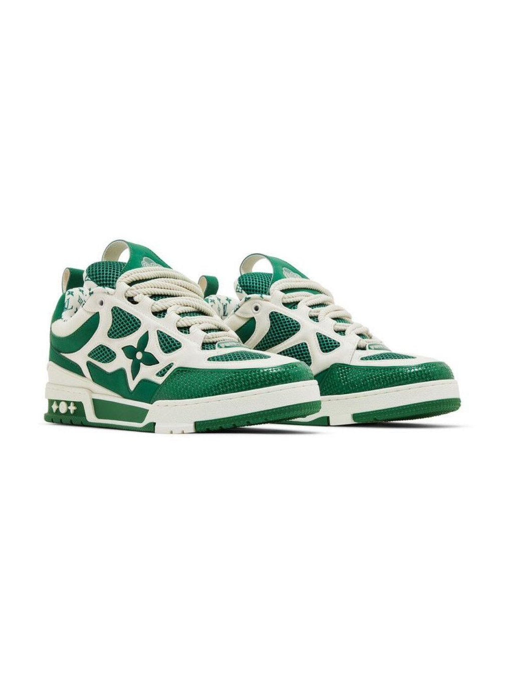 LOUIS VUITTON SKATE GREEN WHITE SNEAKERS