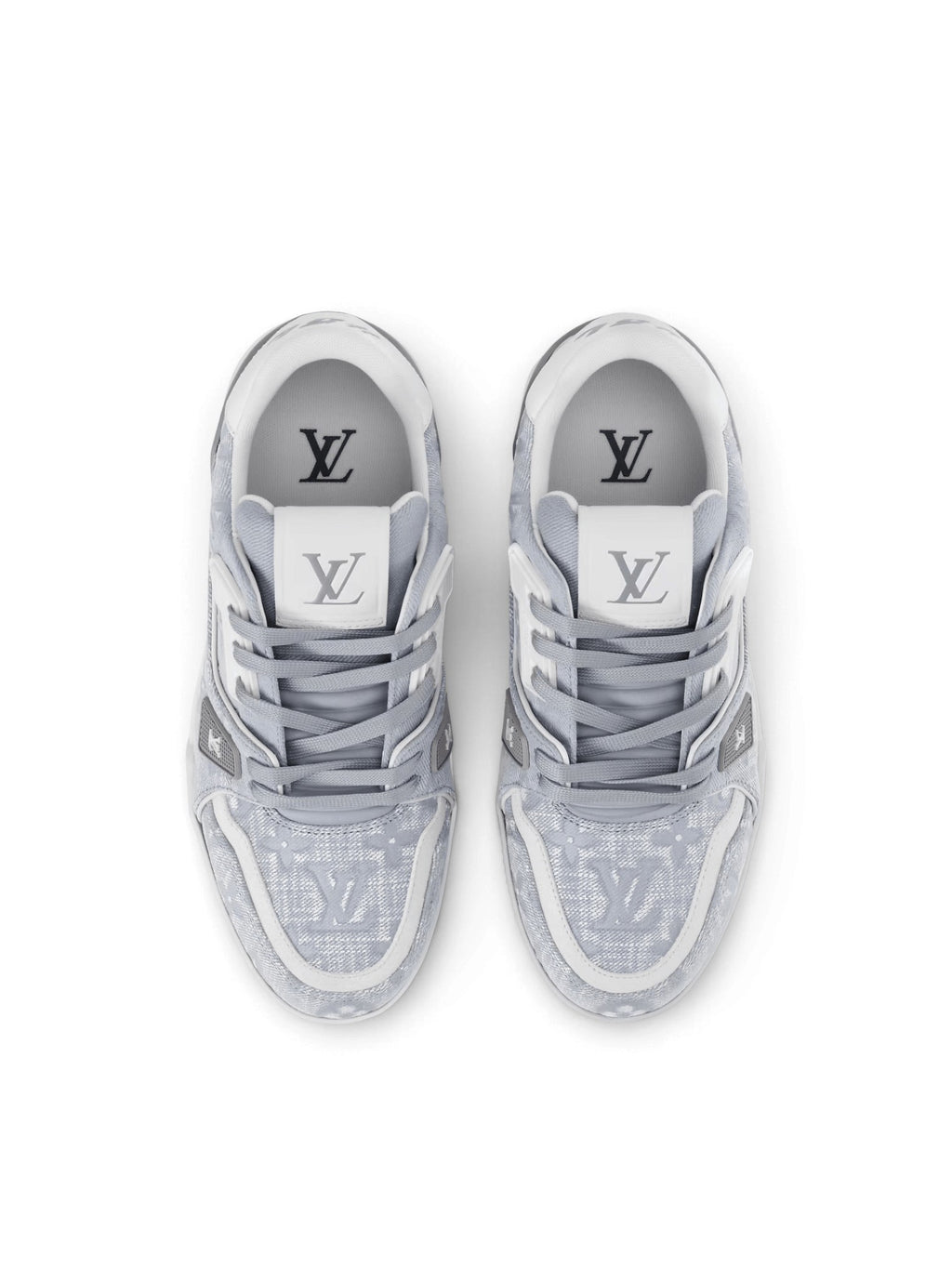 LOUIS VUITTON TRAINER MONOGRAM EMBOSSED GREY