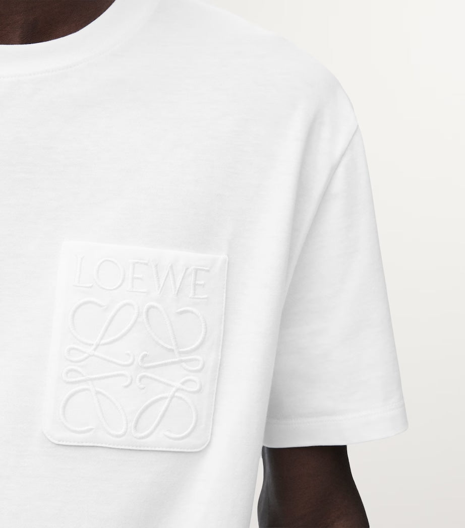 LOEWE ANAGRAM POCKET T SHIRT WHITE