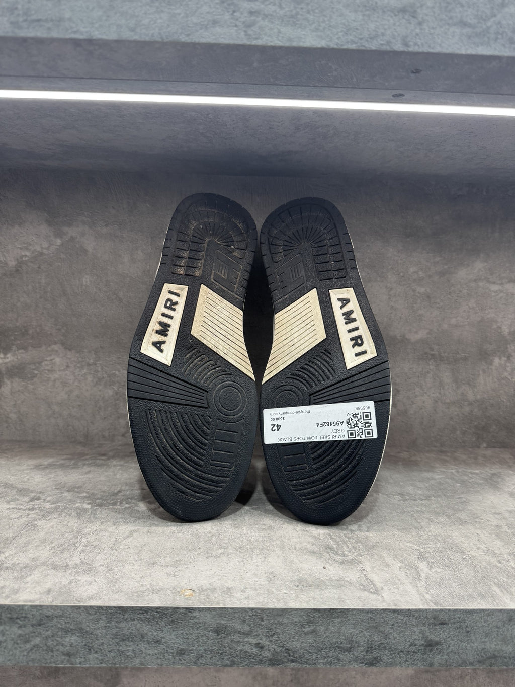 AMIRI SKEL LOW TOPS BLACK GREY
