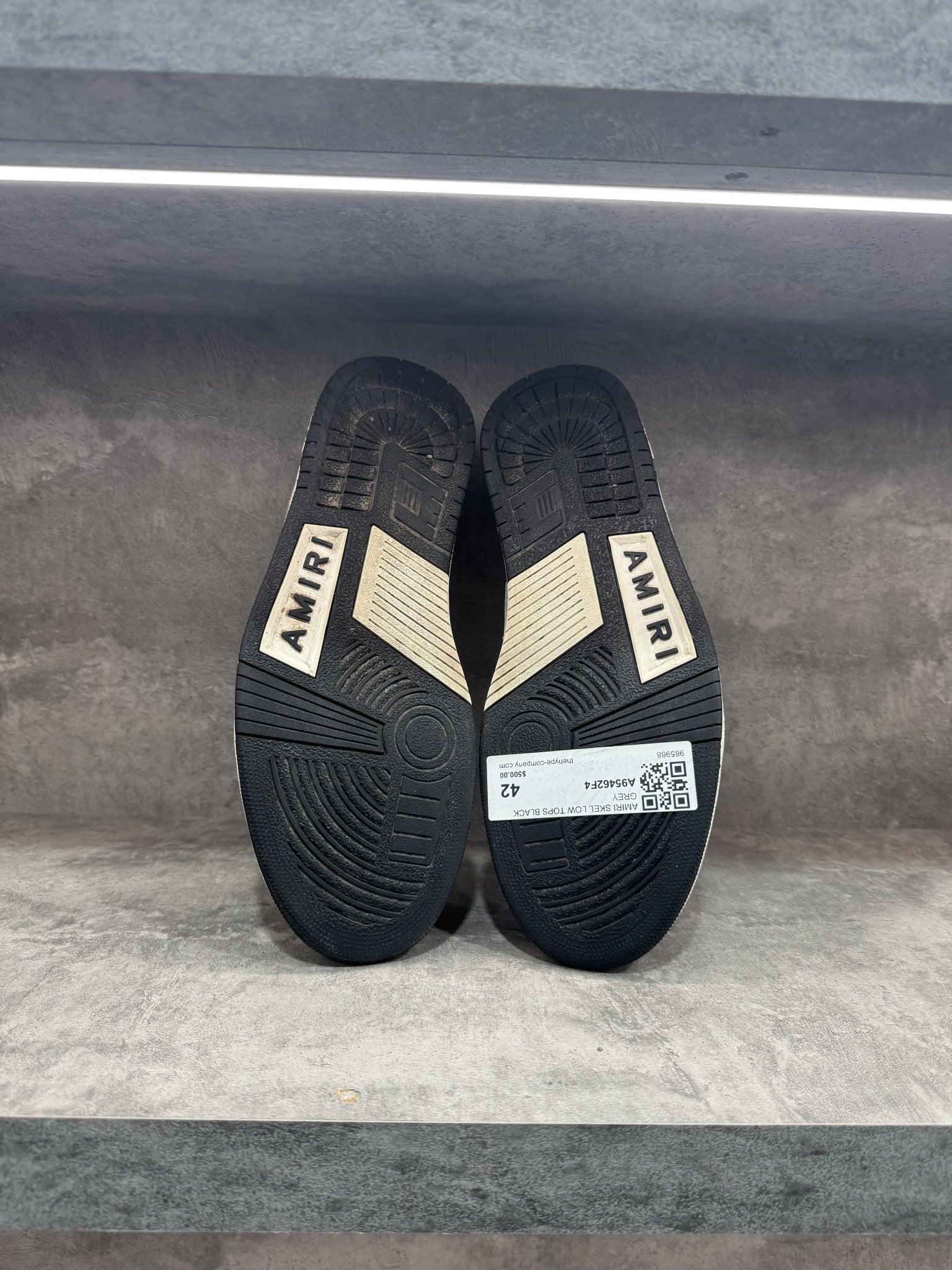 AMIRI SKEL LOW TOPS BLACK GREY